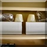 DL27. Pair of Waterworks nickel wall sconces. 